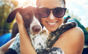 Restauranter enjoying a day at one of Fernandina Beach's dog friendly spots