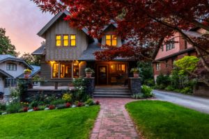 Riverside Victorian Homes line the streets in this walkable neighborhood