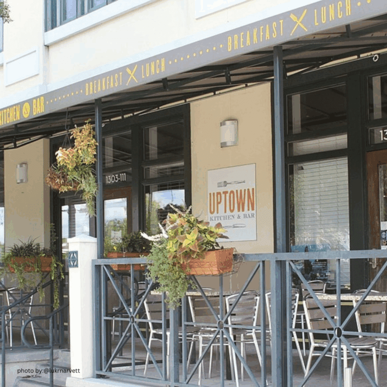 Exterior of Uptown Kitchen & Bar in Jacksonville, one of the best breakfast spots in Jacksonville